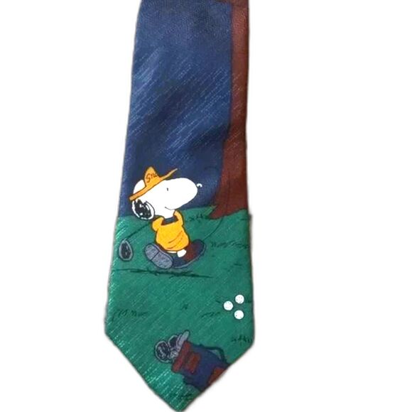 Charlie Brown & Gang Snoopy/Woodstock More Than One Way To Get A Birdie Tie - Picture 1 of 5